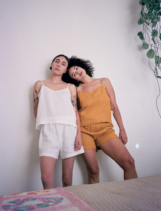 LINEN SLIP TOP AND SHORTS SET | Loungewear | Sustainable clothing | ManInTheStudio