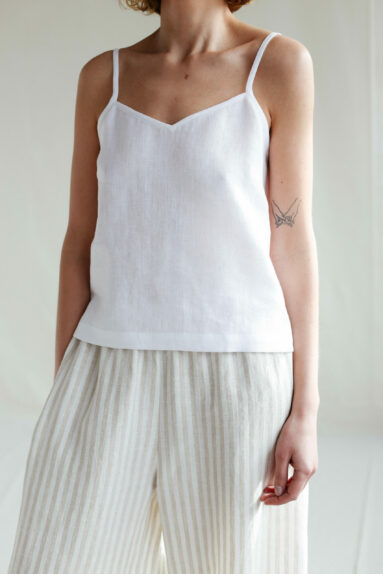 Sleeveless linen slip top | Tops | Sustainable clothing | ManInTheStudio