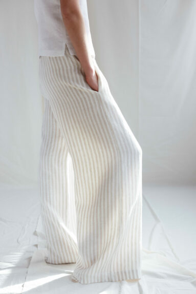 Loose wide leg linen trousers | Trousers | Sustainable clothing | ManInTheStudio