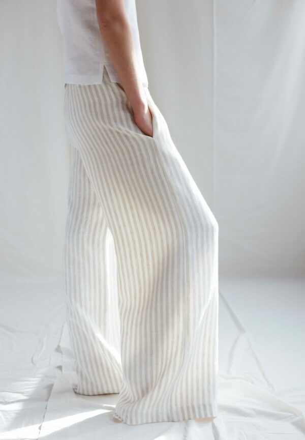 Loose wide leg linen trousers | Trousers | Sustainable clothing | ManInTheStudio