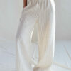 Loose wide leg linen trousers - Image 3