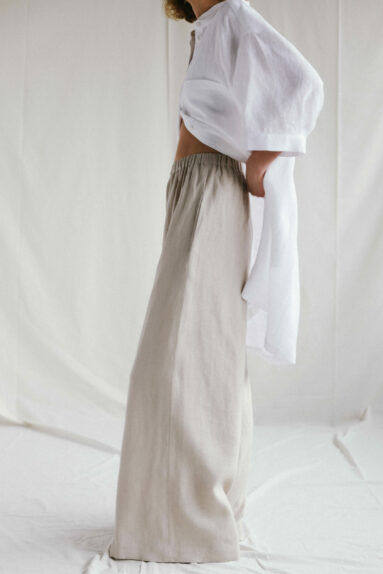 LINEN PALAZZO PANTS | Trousers | Sustainable clothing | ManInTheStudio