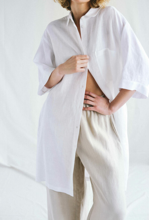 Linen wide sleeves oversized shirt | Tops | Sustainable clothing | ManInTheStudio
