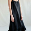 Black linen slip dress - Image 2