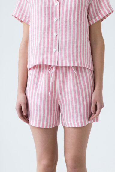 Striped linen drawstring shorts | Shorts | Sustainable clothing | ManInTheStudio
