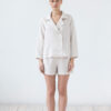Relaxed fit linen shorts with pockets - Image 5