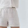 Relaxed fit linen shorts with pockets - Image 2