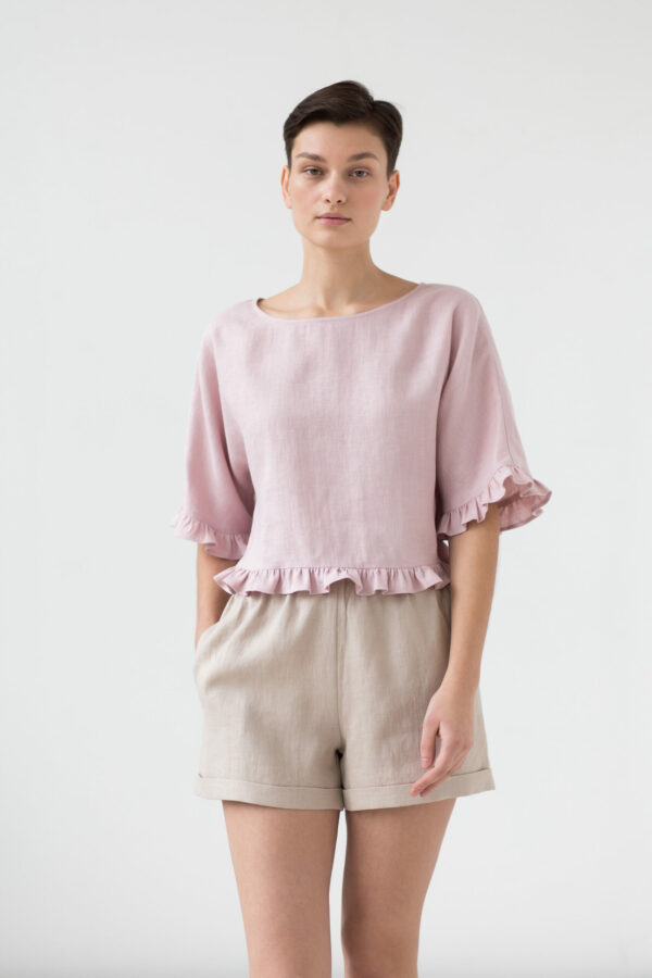 Ruffled linen top | Dress | Sustainable clothing | ManInTheStudio