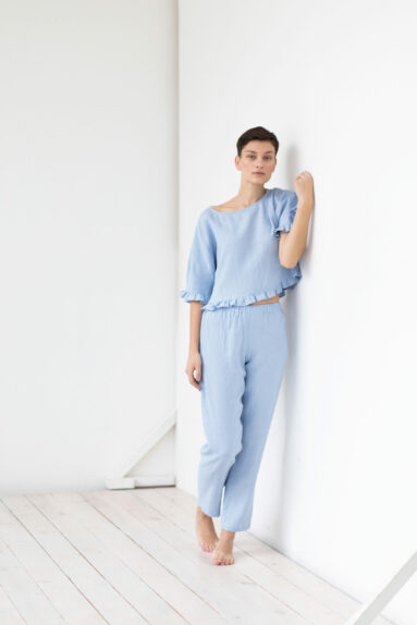 Linen pajamas women 2 piece set | Loungewear | Sustainable clothing | ManInTheStudio