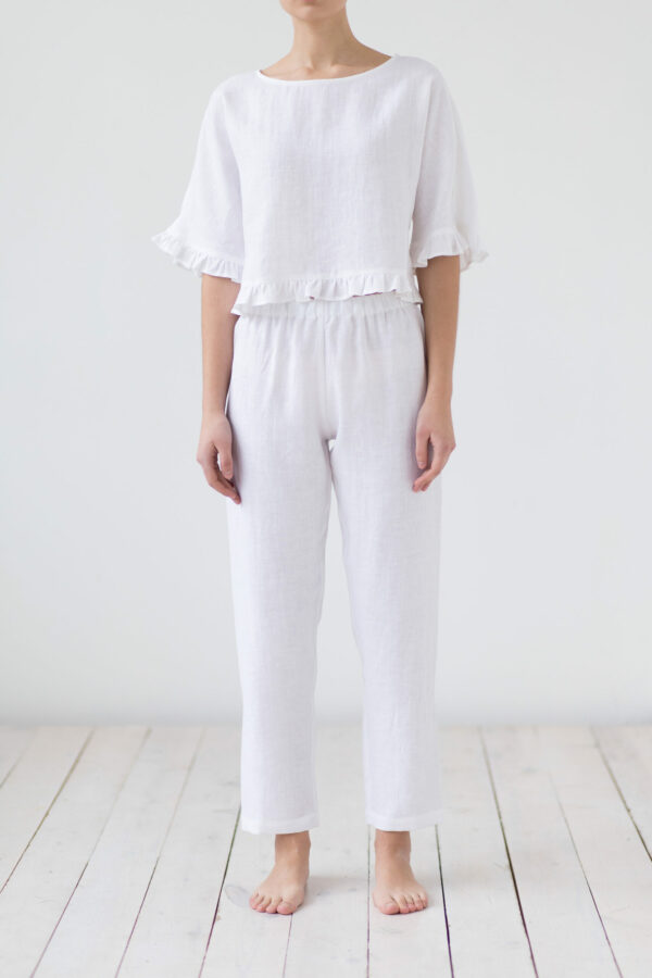 Linen pull on trousers | Trousers | Sustainable clothing | ManInTheStudio