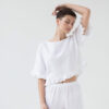 Linen blouse with ruffled details | Tops | Sustainable clothing | ManInTheStudio