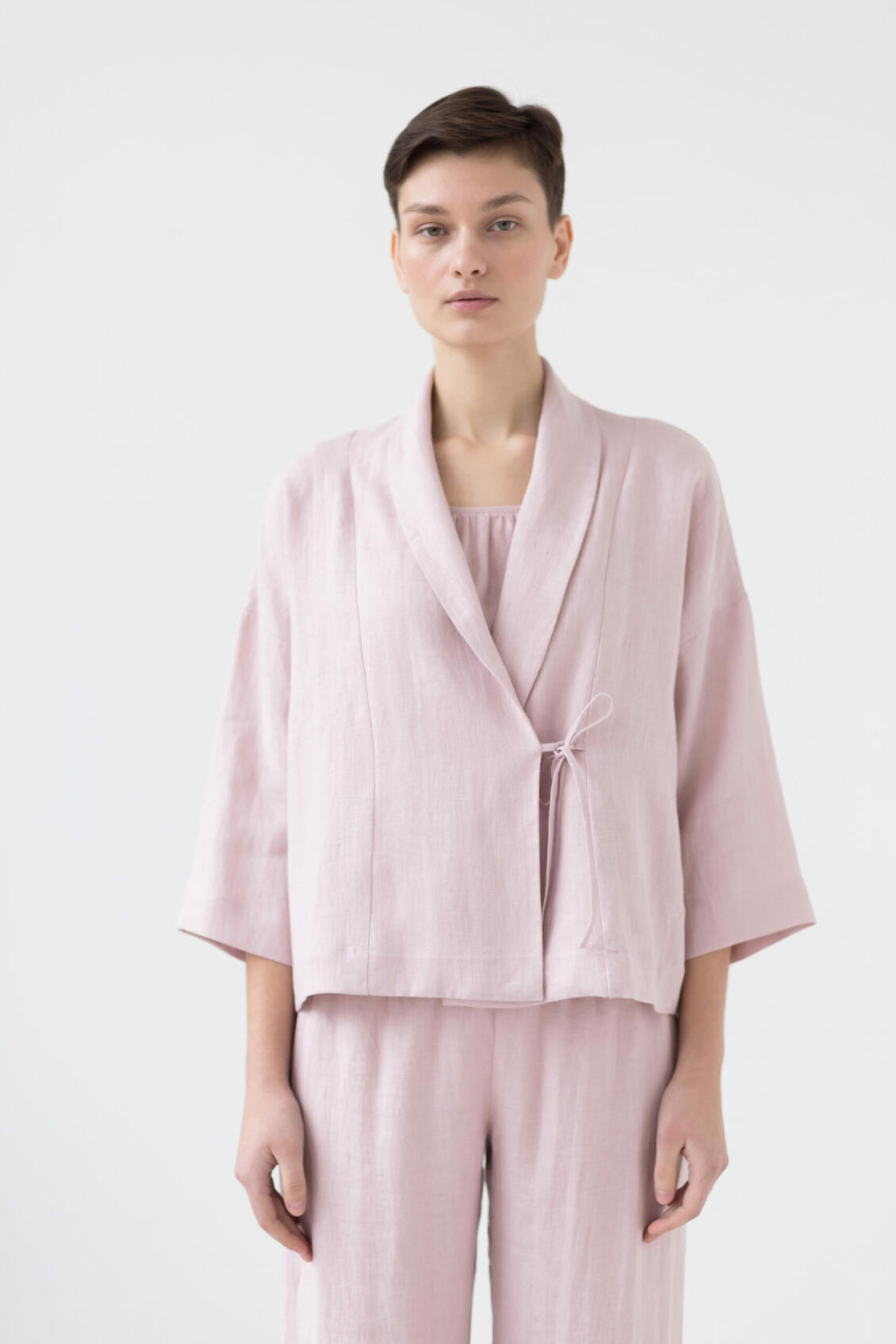 Kimono style linen jacket - ManInTheStudio