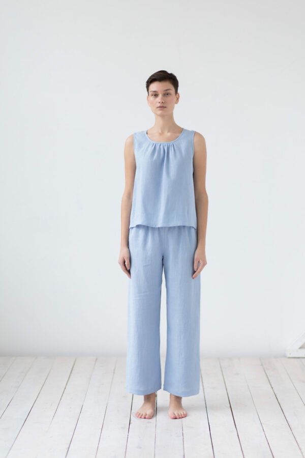 Linen wide leg relaxed fit pants | Trousers | Sustainable clothing | ManInTheStudio