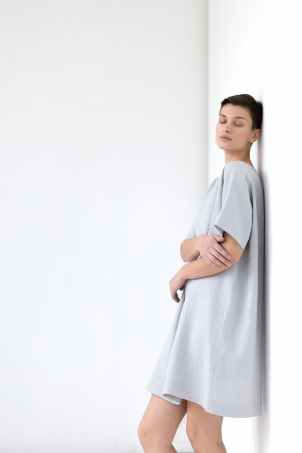 Linen oversized tunic dress | Dress | Sustainable clothing | ManInTheStudio