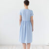 Linen short sleeve wrap dress - Image 2