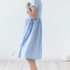 Linen short sleeve wrap dress - Image 3