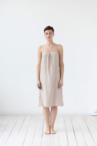 Tie strap linen nightie | Nightdress | Sustainable clothing | ManInTheStudio