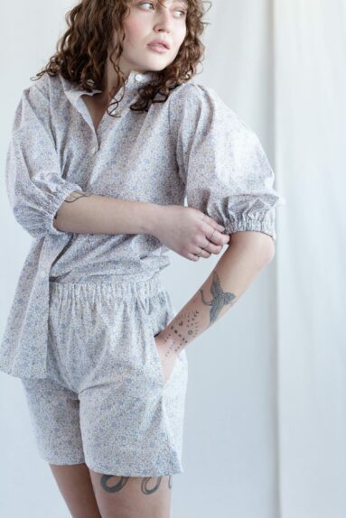 Botanical print organic cotton 2 pieces set | Loungewear | Sustainable clothing | ManInTheStudio