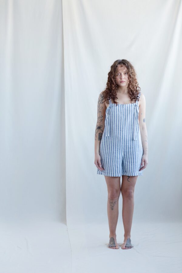 Striped linen playsuit | Jumpsuits | Sustainable clothing | ManInTheStudio