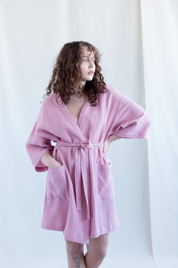 Double gauze cotton gown | Bathrobe | Sustainable clothing | ManInTheStudio