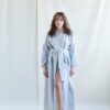 Long linen kimono style loungewear robe | Bathrobe | Sustainable clothing | ManInTheStudio