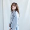 Long linen kimono style loungewear robe - Image 3