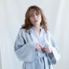 Long linen kimono style loungewear robe - Image 4