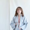 Long linen kimono style loungewear robe - Image 5