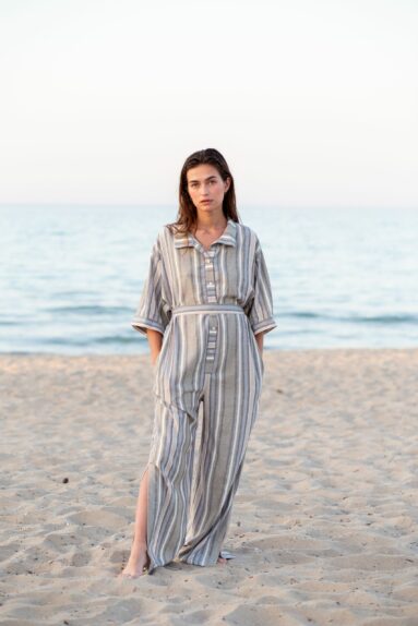 Wide leg jumpsuit in linen and viscose blend | Jumpsuits | Sustainable clothing | ManInTheStudio