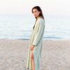 Linen long sleeve kaftan dress - Image 4