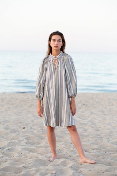 Linen and viscose blend beach midi dress | Dress | Sustainable clothing | ManInTheStudio