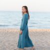 Linen long sleeve wrap dress - Image 5