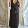 Black deep V-neck sleeveless dress | Dress | Sustainable clothing | ManInTheStudio