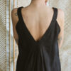 Black deep V-neck sleeveless dress - Image 3