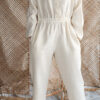 Ivory linen long sleeve boilersuit - Image 4