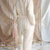 Ivory linen long sleeve boilersuit - Image 5