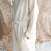 Ivory linen long sleeve boilersuit - Image 6