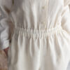 Ivory linen long sleeve boilersuit - Image 7