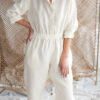 Ivory linen long sleeve boilersuit | Jumpsuit | Sustainable clothing | ManInTheStudio