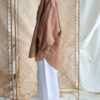 Long voluminous sleeve oversized shirt in hazel linen​ | Shirts | Sustainable clothing | ManInTheStudi