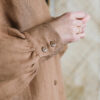 Long voluminous sleeve oversized shirt in hazel linen - Image 4