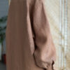 Long voluminous sleeve oversized shirt in hazel linen - Image 6