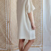Loose short wide sleeves linen tunic dress - Image 2