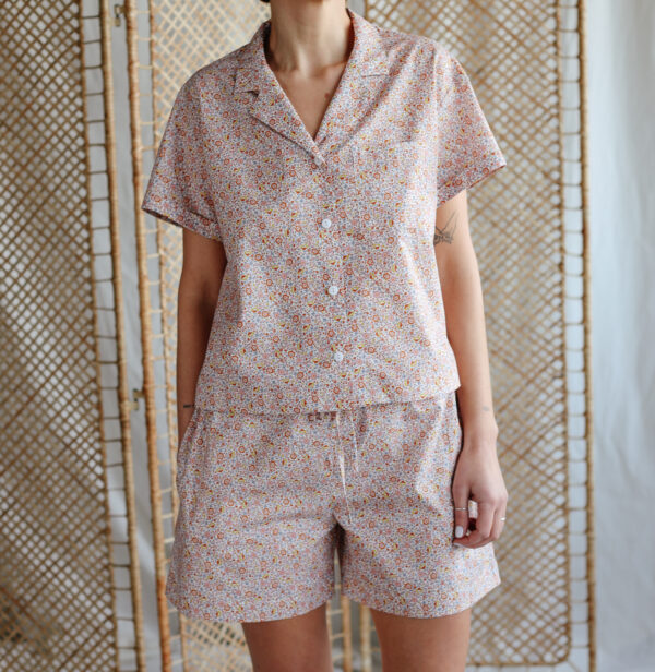 Floral blouse and shorts two piece summer suit​ | Sets | Sustainable clothing | ManInTheStudio
