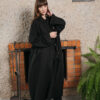 Black linen oversized coat - Image 5