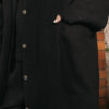 Black linen oversized coat - Image 3