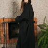 Black linen oversized coat - Image 6