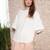 Oversized white linen blouse