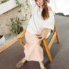 Oversized white linen blouse - Image 3