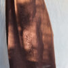 Origami Maxi length linen dress in dark brown - Image 7